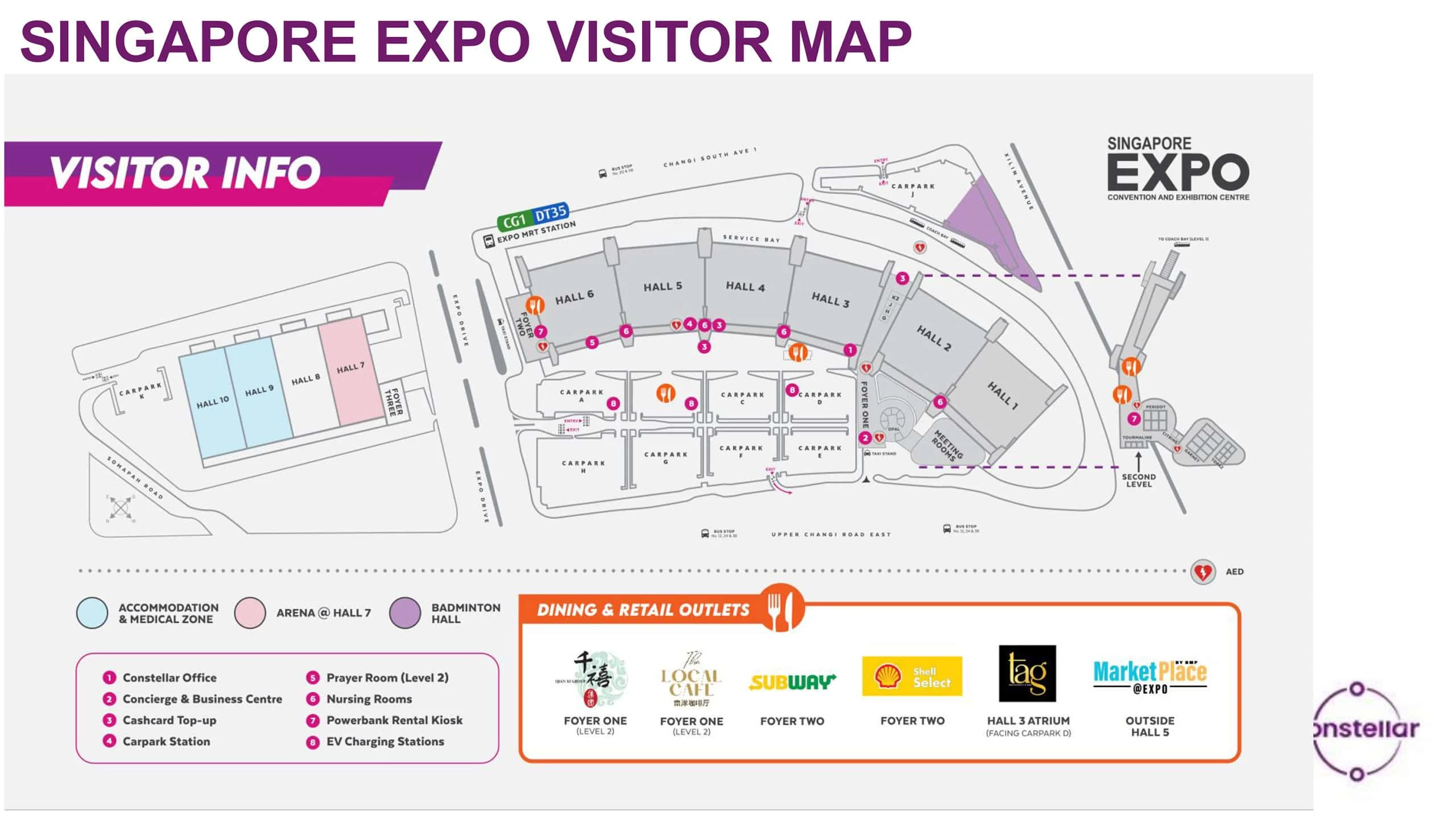 Singapore Expo Visitor Info Map - Meeting Rooms