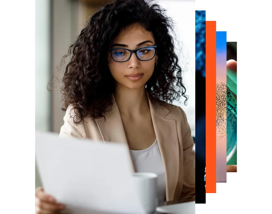 Young businesswoman preparing for business meeting