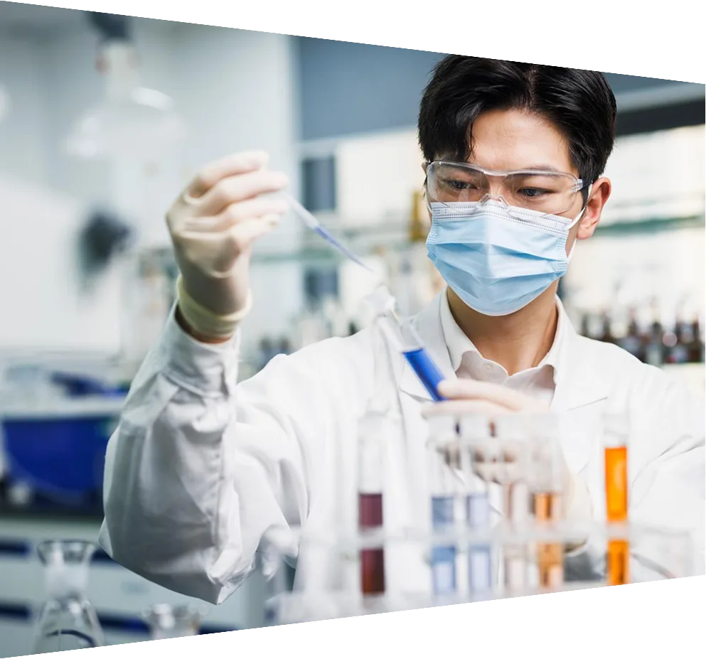 Male scientist working in a laboratory