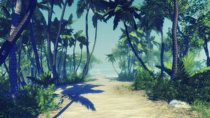 View of beach from Nature Treks VR program