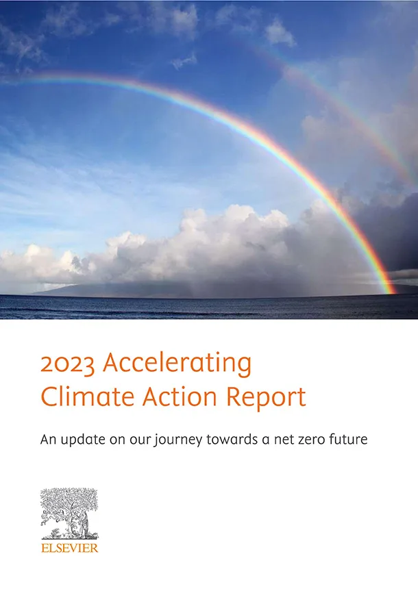 Report cover image with the word 2023 Accelerating Climate Action