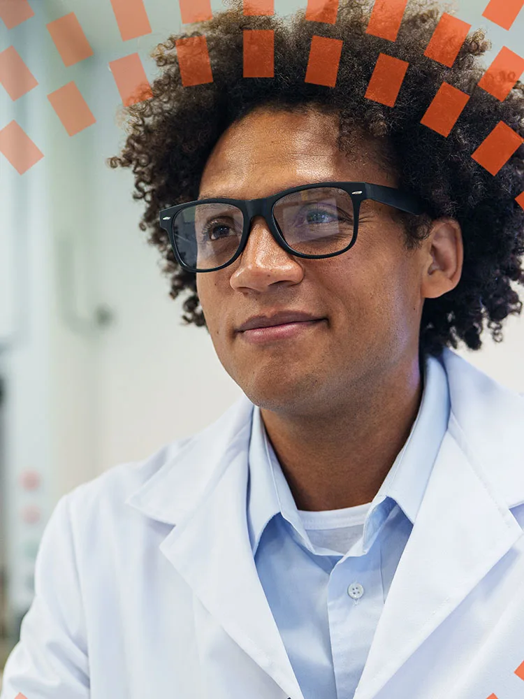 Scientist working in a research facility