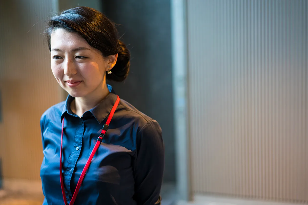 Woman standing confidently