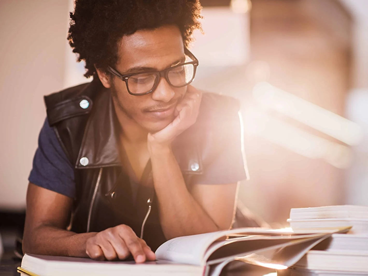 Man reading a book