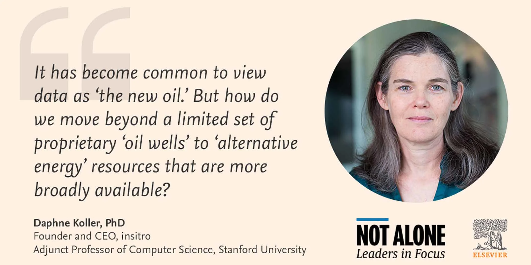 It has become common to view data as the new oil. But how do we move beyond a limited set pf proprietary oil wells to alternative energy resources that are more readily available. 