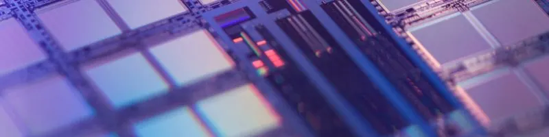 Close up of silicon wafer