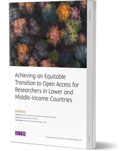 Cover page of the Perspective paper "Achieving an equitable transition to open access for researchers in lower and middle-income countries"