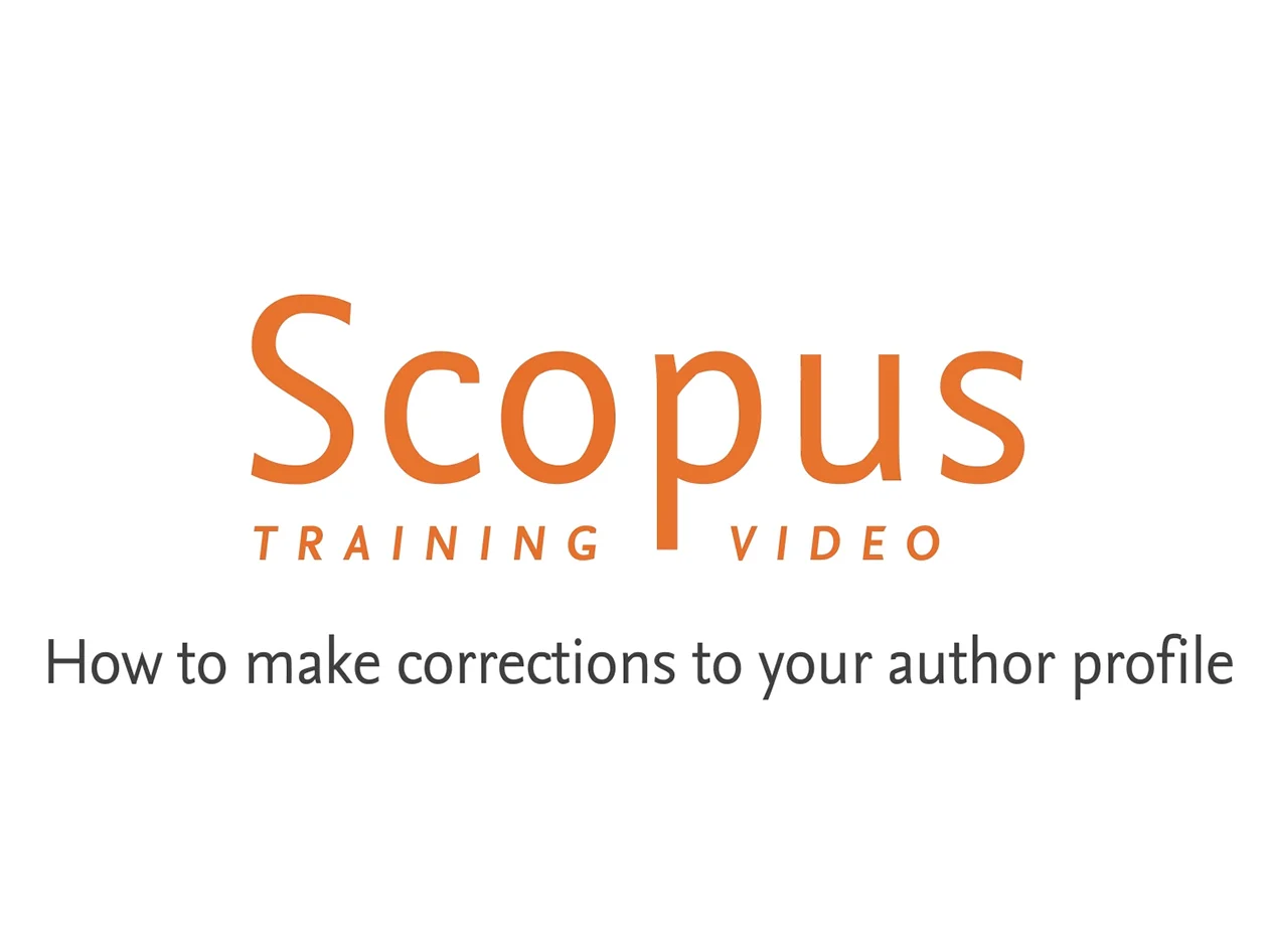 Scopus video - How do I edit an author profile?