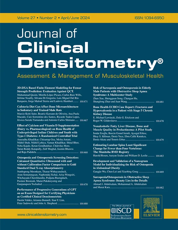 Journal of Clinical Densitometry cover