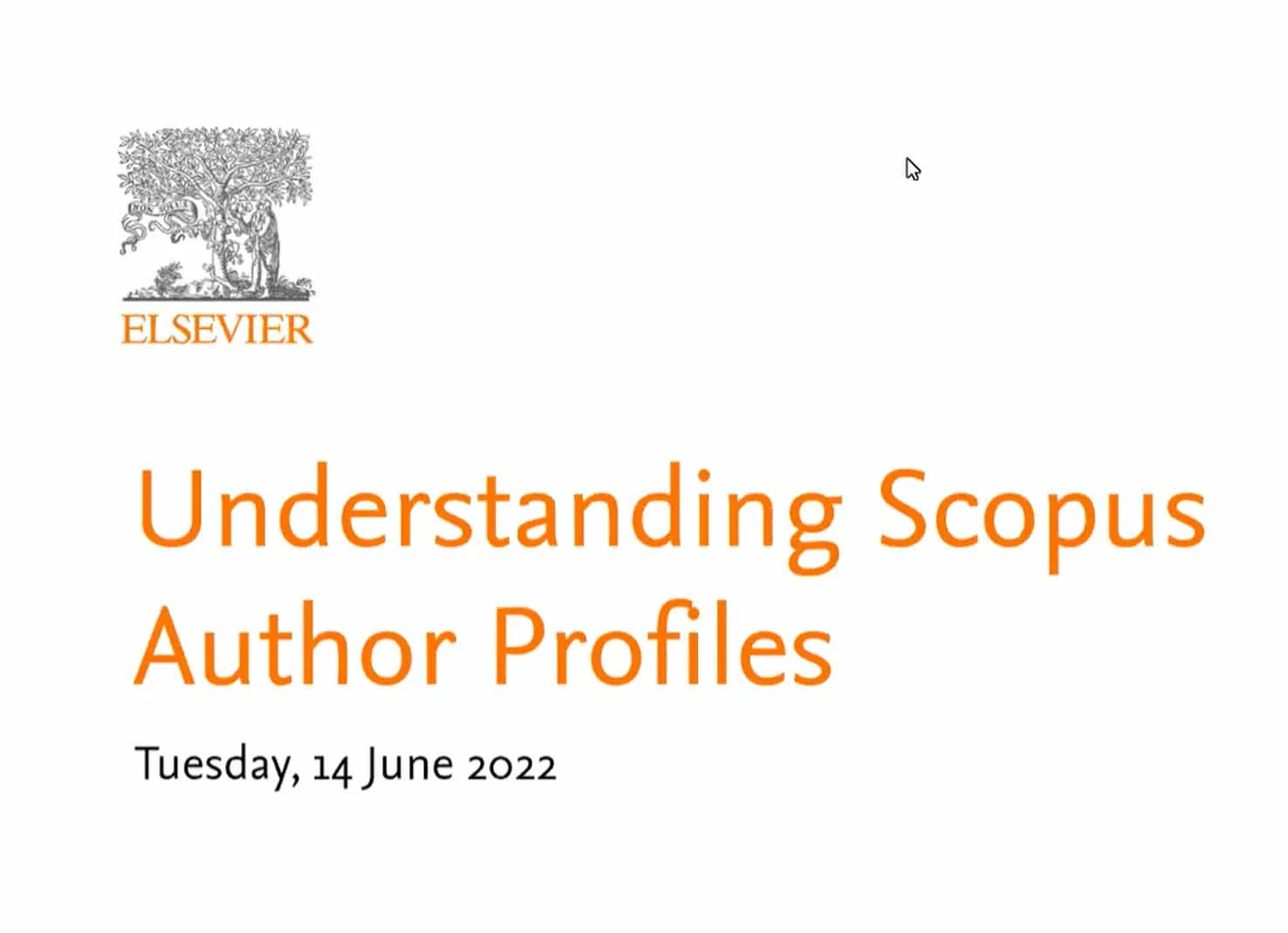 Scopus: understanding author profiles