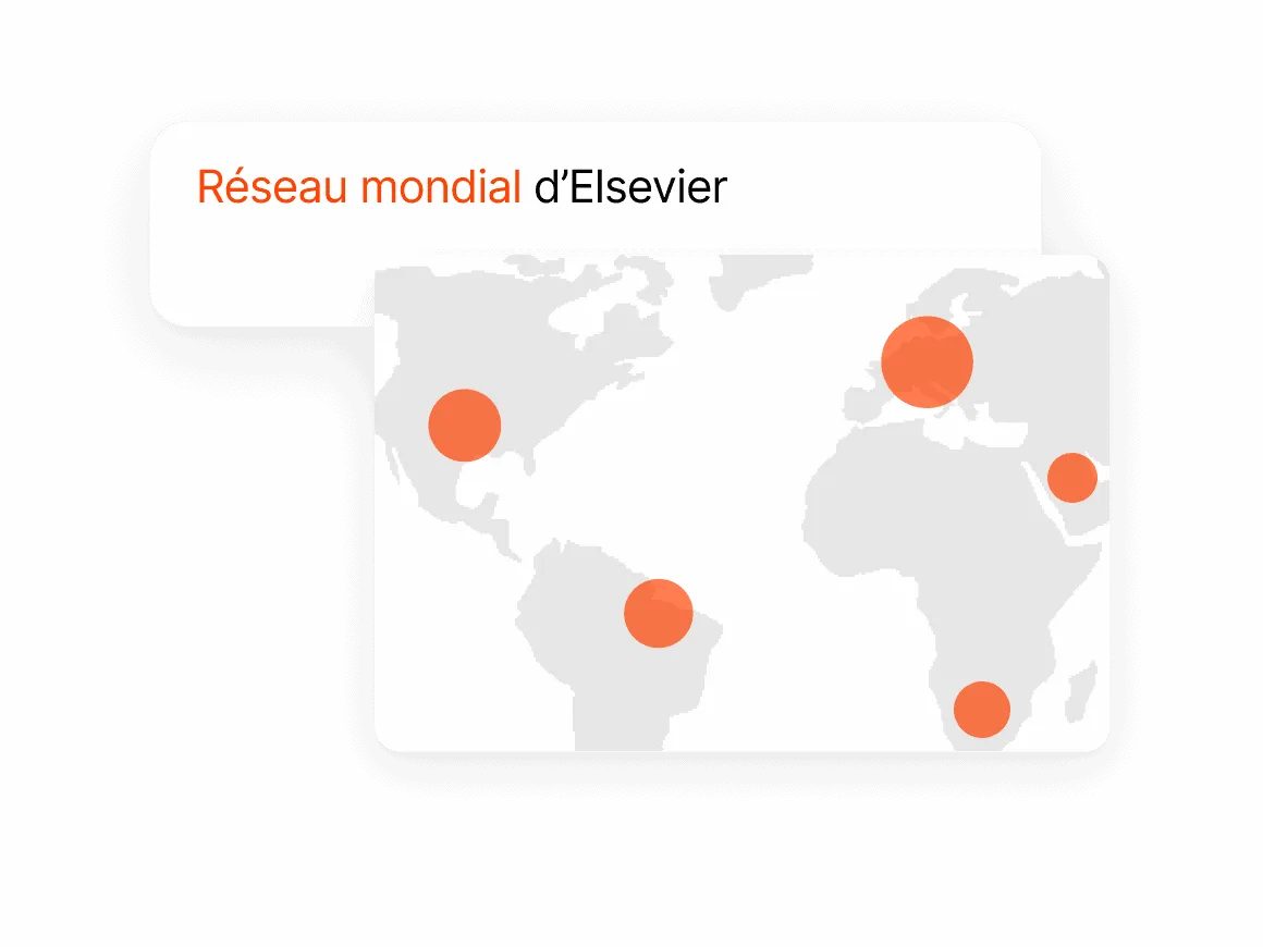 Graph showing Elsevier's global network for Analytical Services