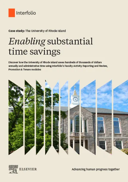 Interfolio case study: The University of Rhode Island cover