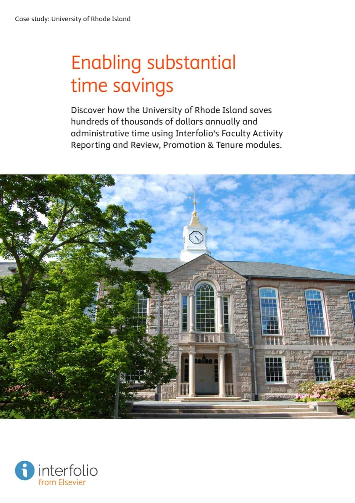 Interfolio case study: The University of Rhode Island cover