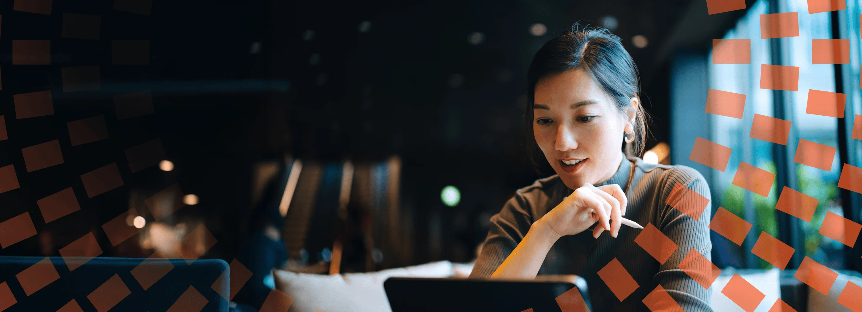 Businesswoman working at her desk