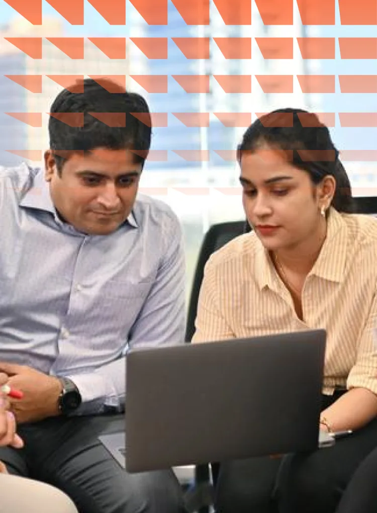 Four colleagues collaborating
