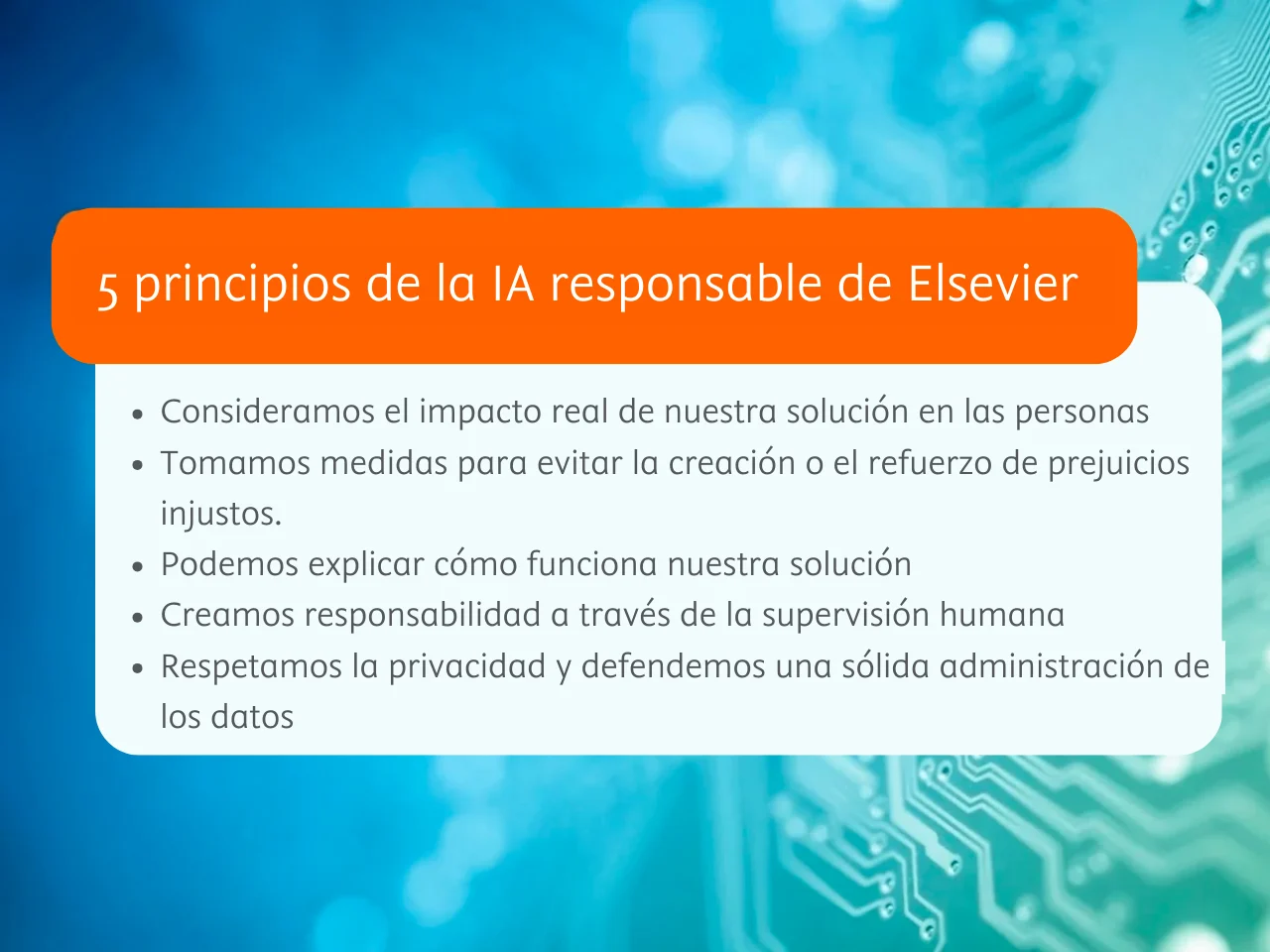 Elsevier's Five Responsible AI Principles