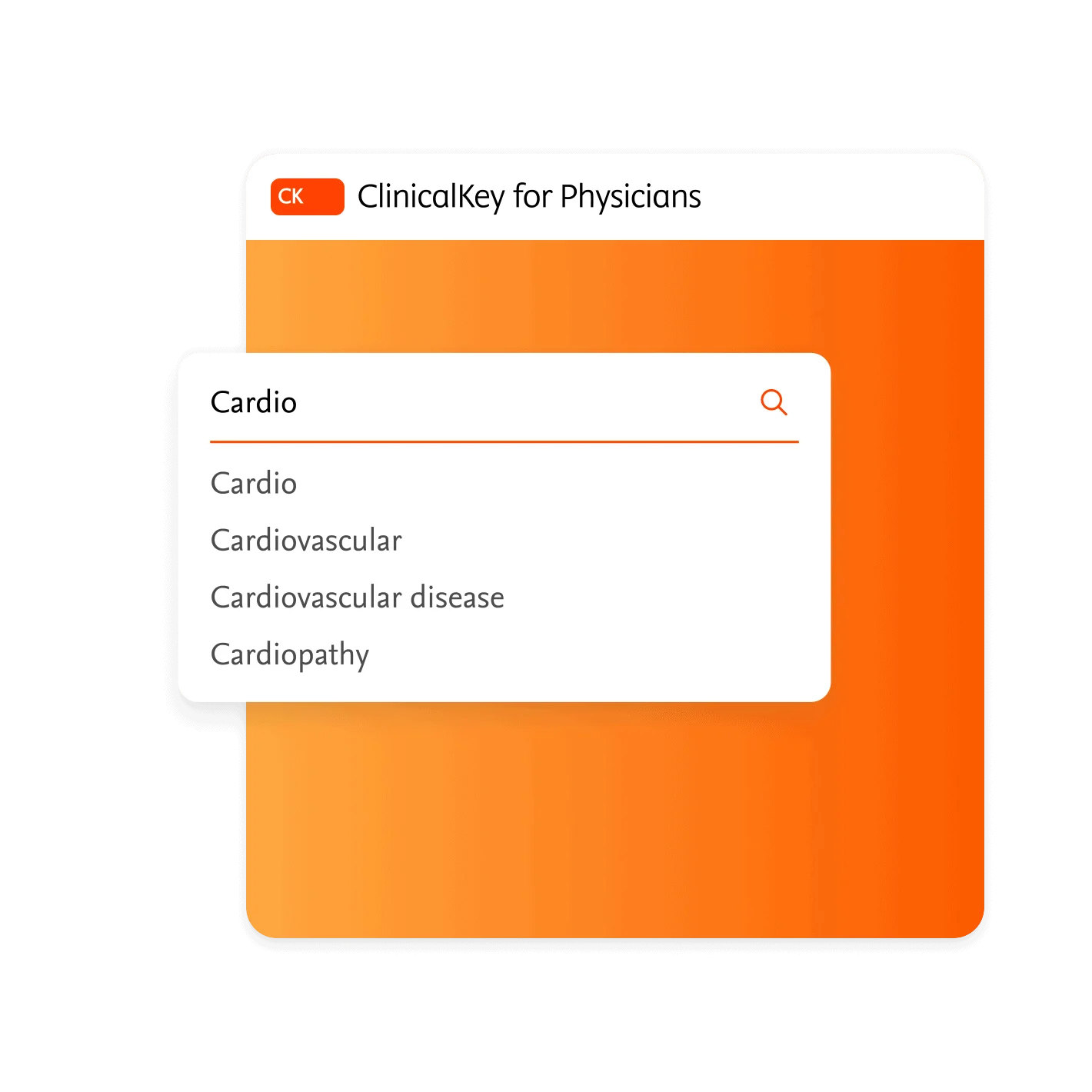Search Bar Clinical Key for Physicians  Feature Overview Header