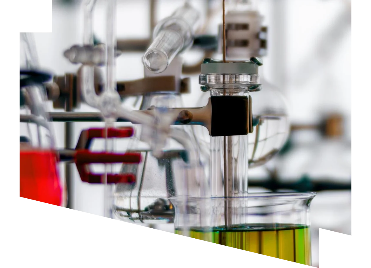 Close-up of chemistry apparatus