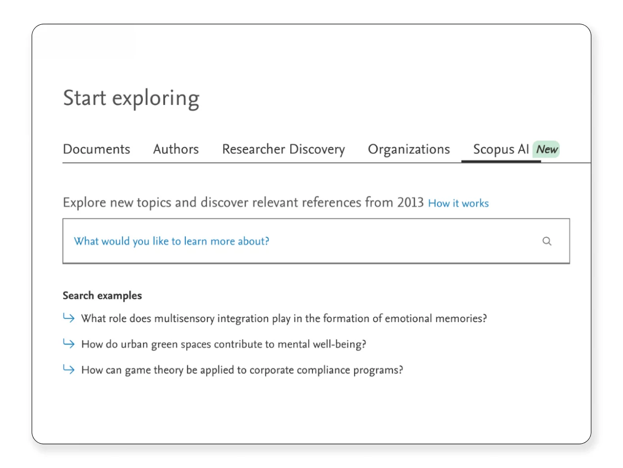 Screenshot of Scopus AI