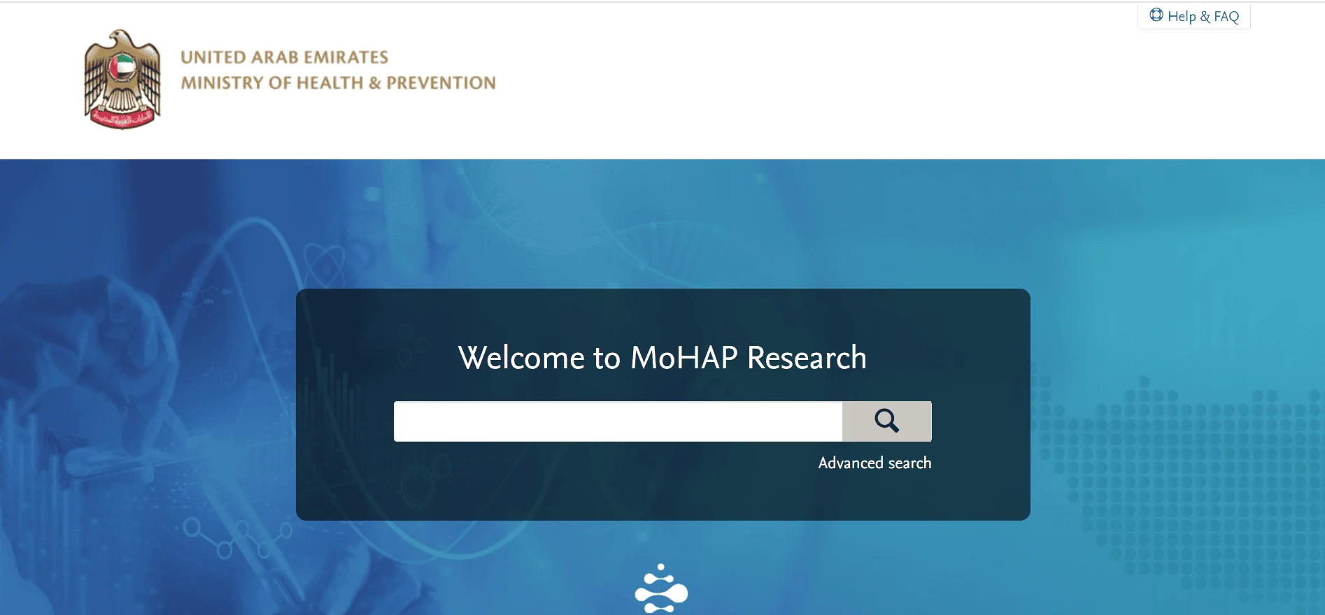 Screenshot of Welcome to MoHAP Research page