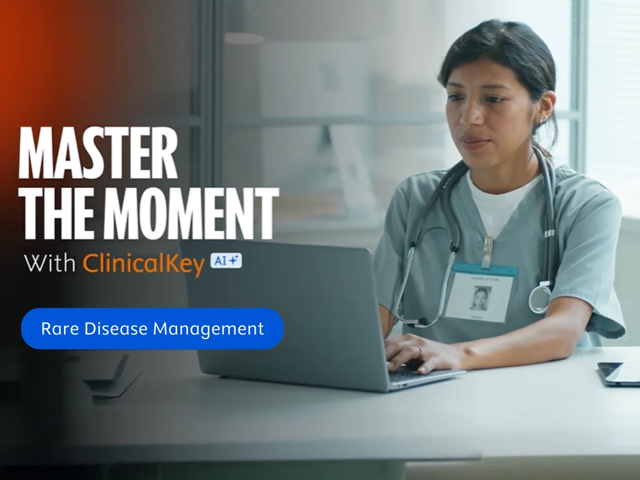 Still image from ClinicalKey video for rare disease management