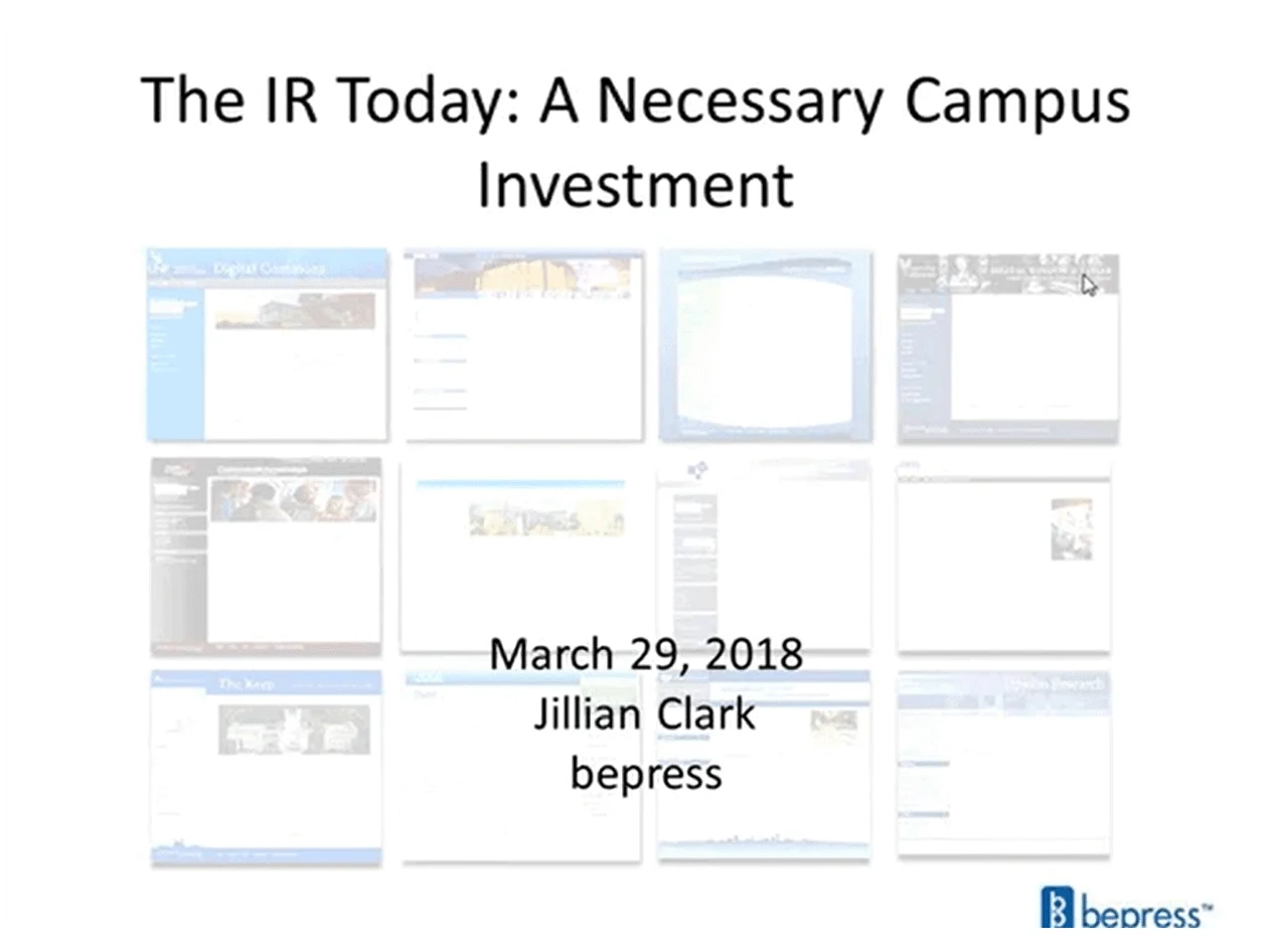 Webinar about the necessity of IR for campus investment