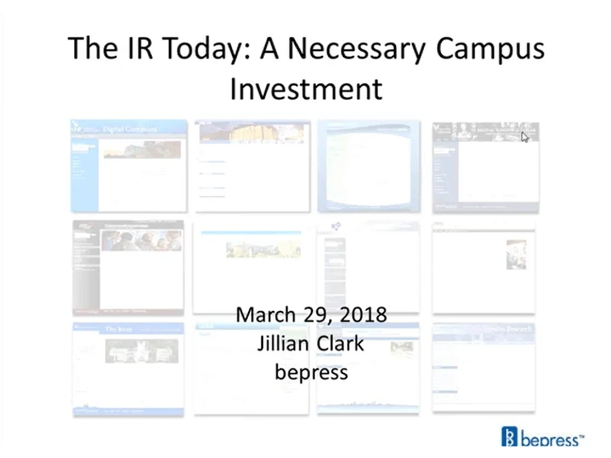 Webinar about the necessity of IR for campus investment