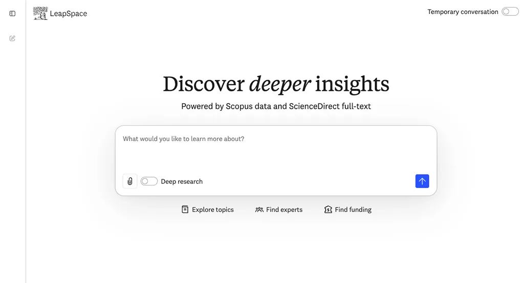 Sample prompt for LeapSpace