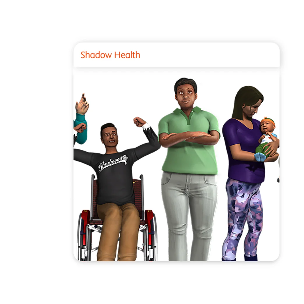 Shadow Health simulation characters