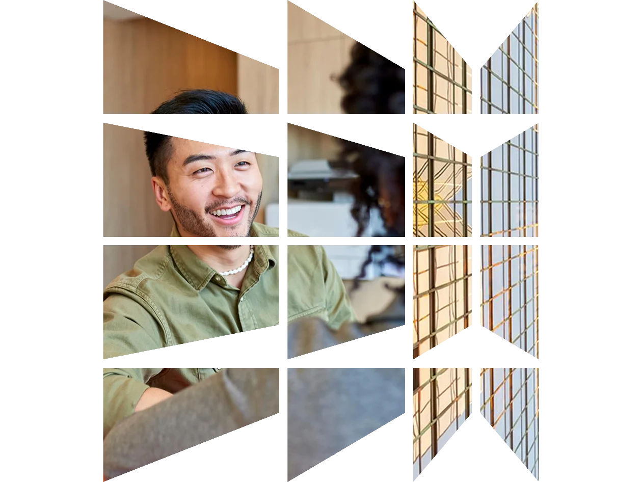 Man talking with woman