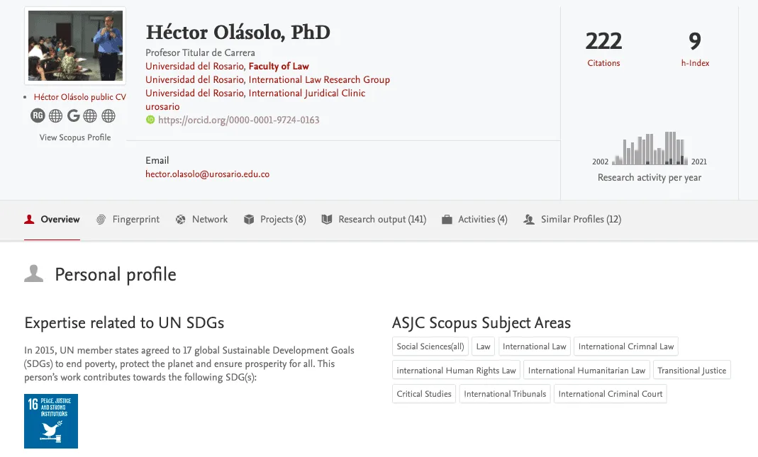 researcher’s profile