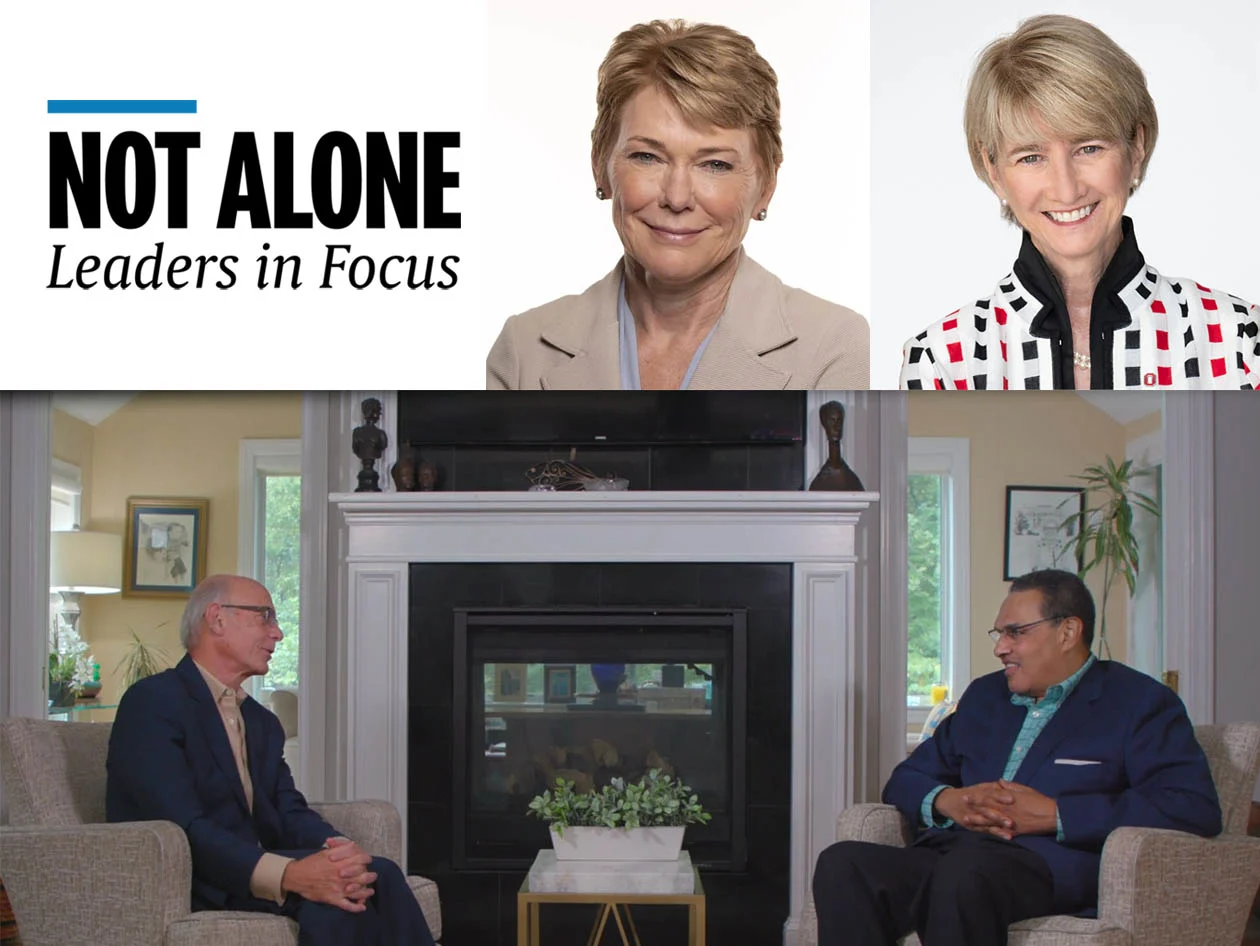 Recent Not Alone contributors include (clockwise from left): Gary S May, PhD; Margaret Sheil, AO, FAA, FTSE; Cynthia K Larive, PhD