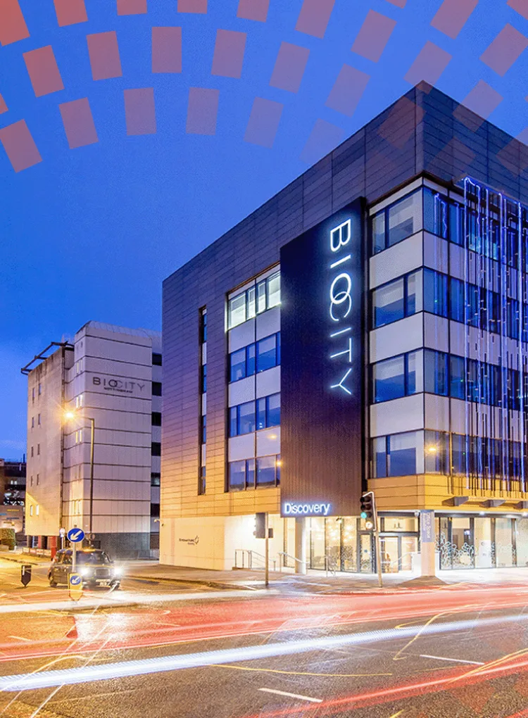 Photo of Biocity building at night