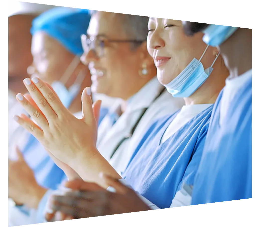 Nurses clapping