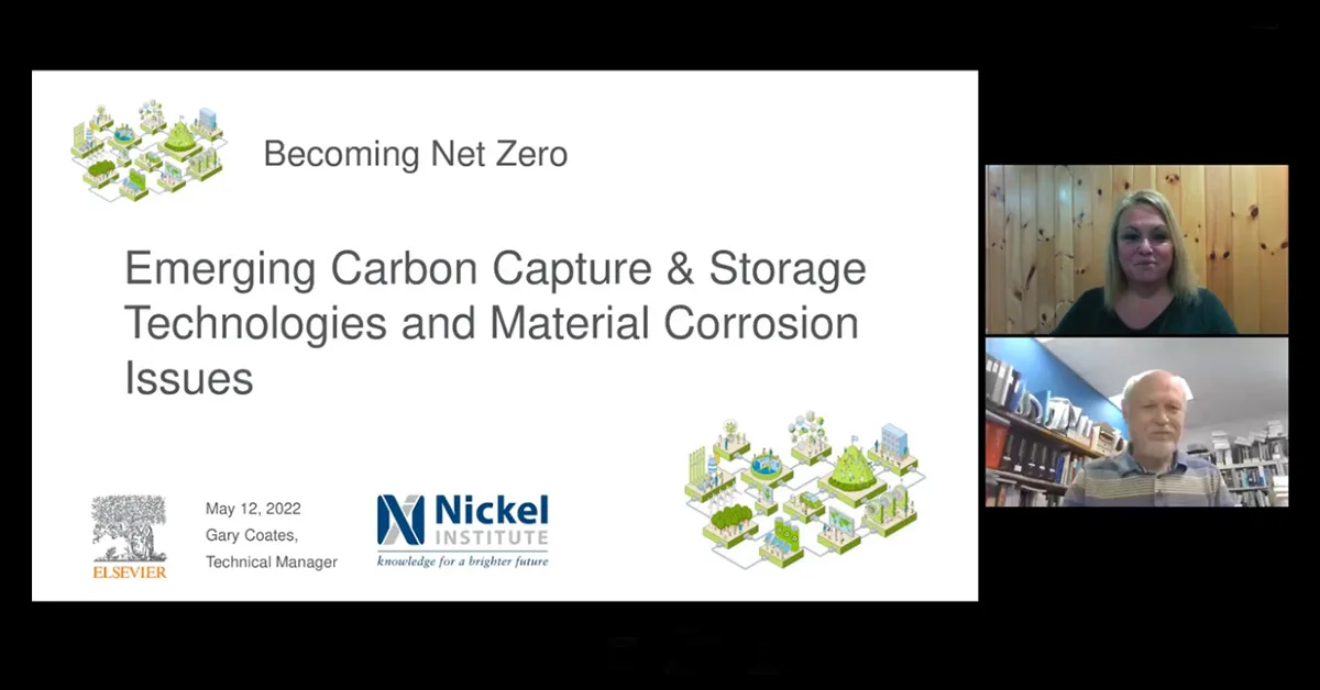 Emerging Carbon Capture & Storage Technologies and Material Corrosion Issues webinar