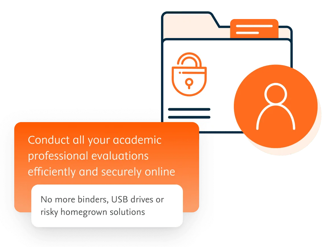 Conduct all your academic professional evaluations efficiently and securely online. No more binders, USB drives or risky homegrown solutions.