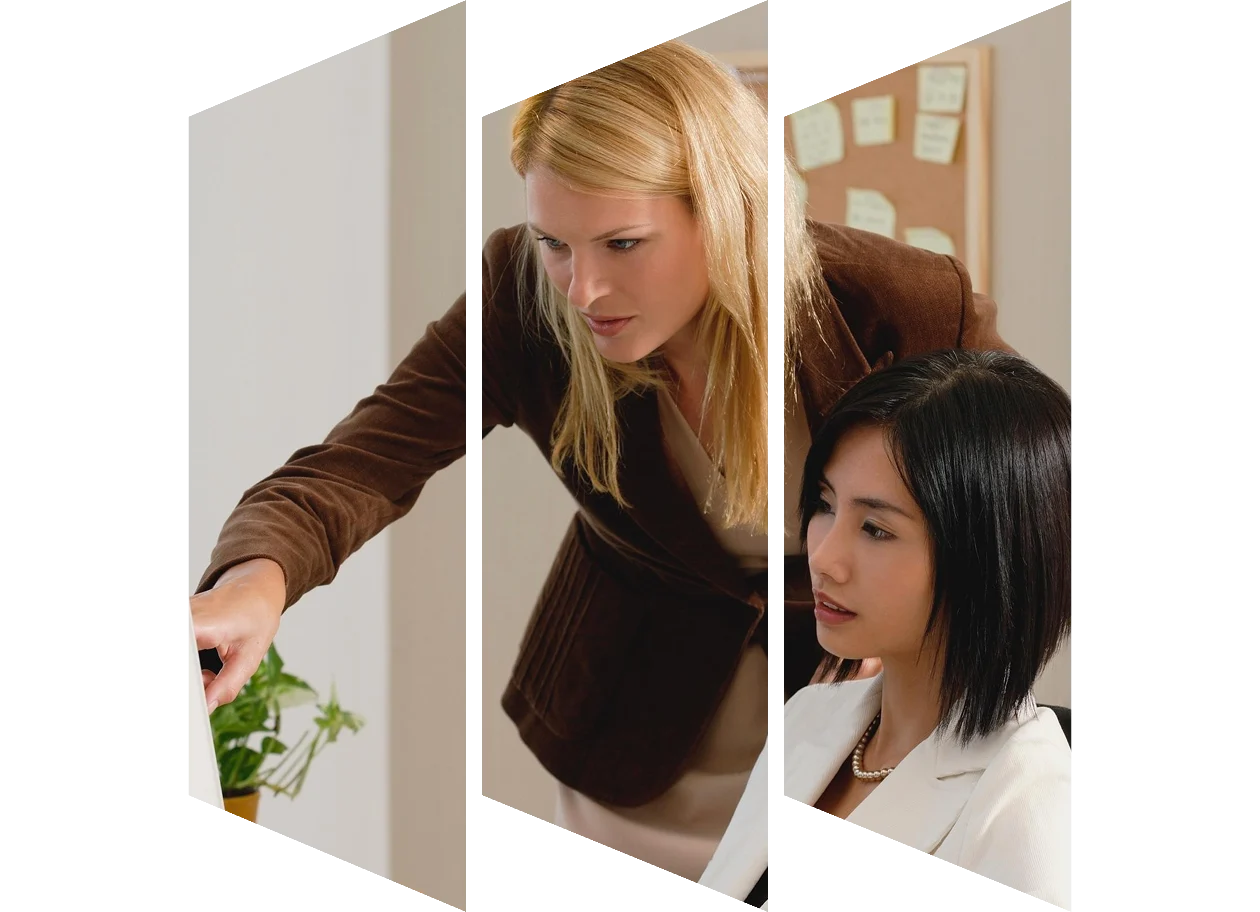 Female teacher instructing class