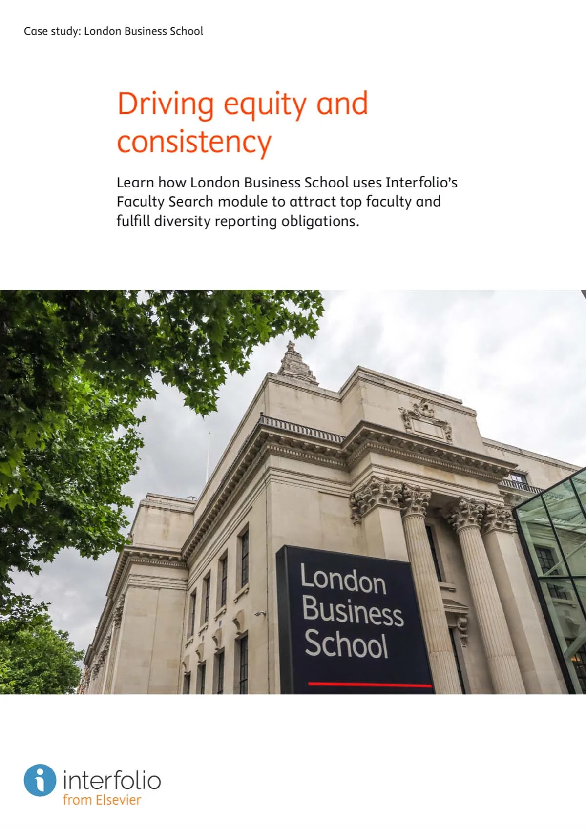 Cover of Interfolio case study: London Business School