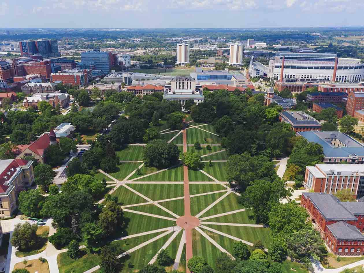 University campus landscape