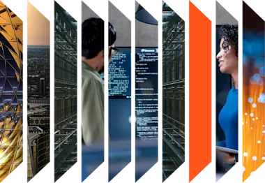 Colourful accordion of various images