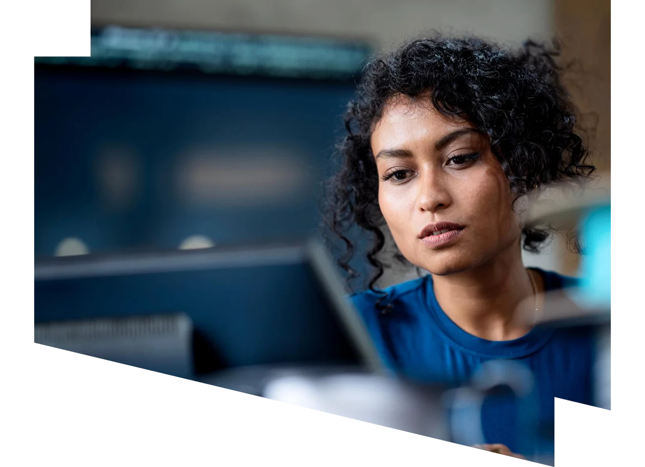 Female software engineer working on software project development 