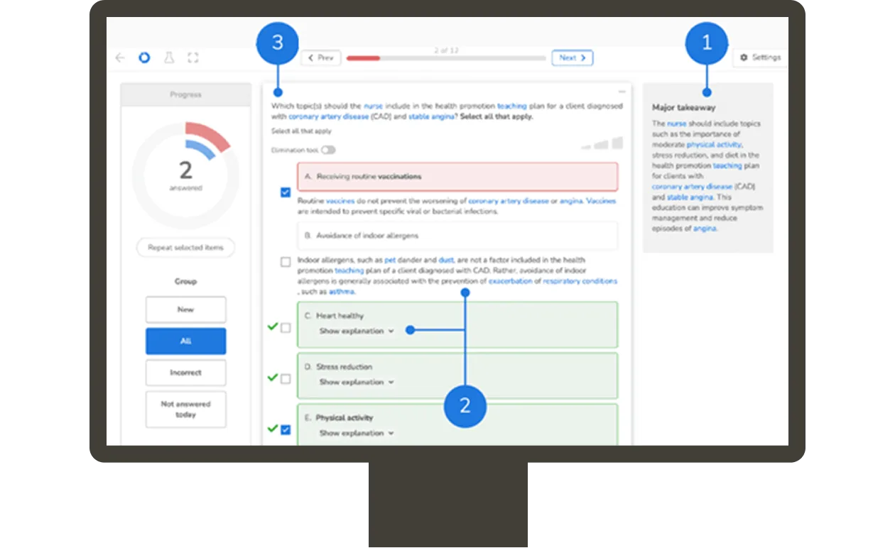 Screenshot showing curricular support in Osmosis