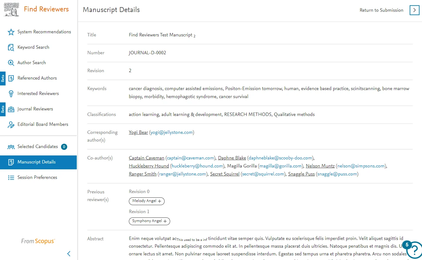 EM updates - Find Reviewers makes it easier to identify previous reviewers screenshot