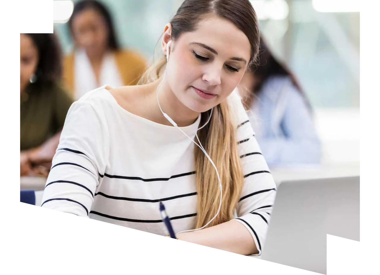Young nursing student studying