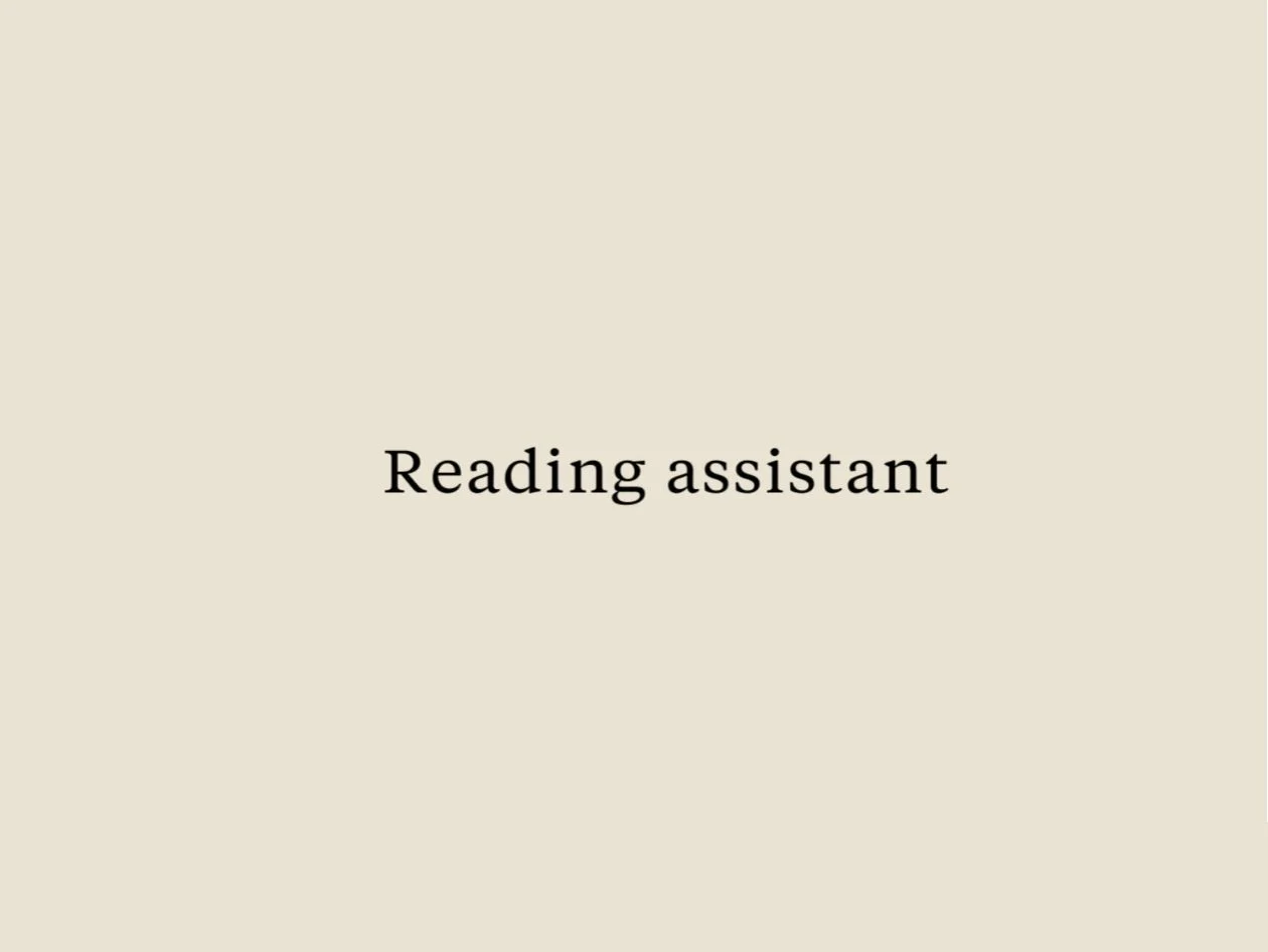 Reading assistant