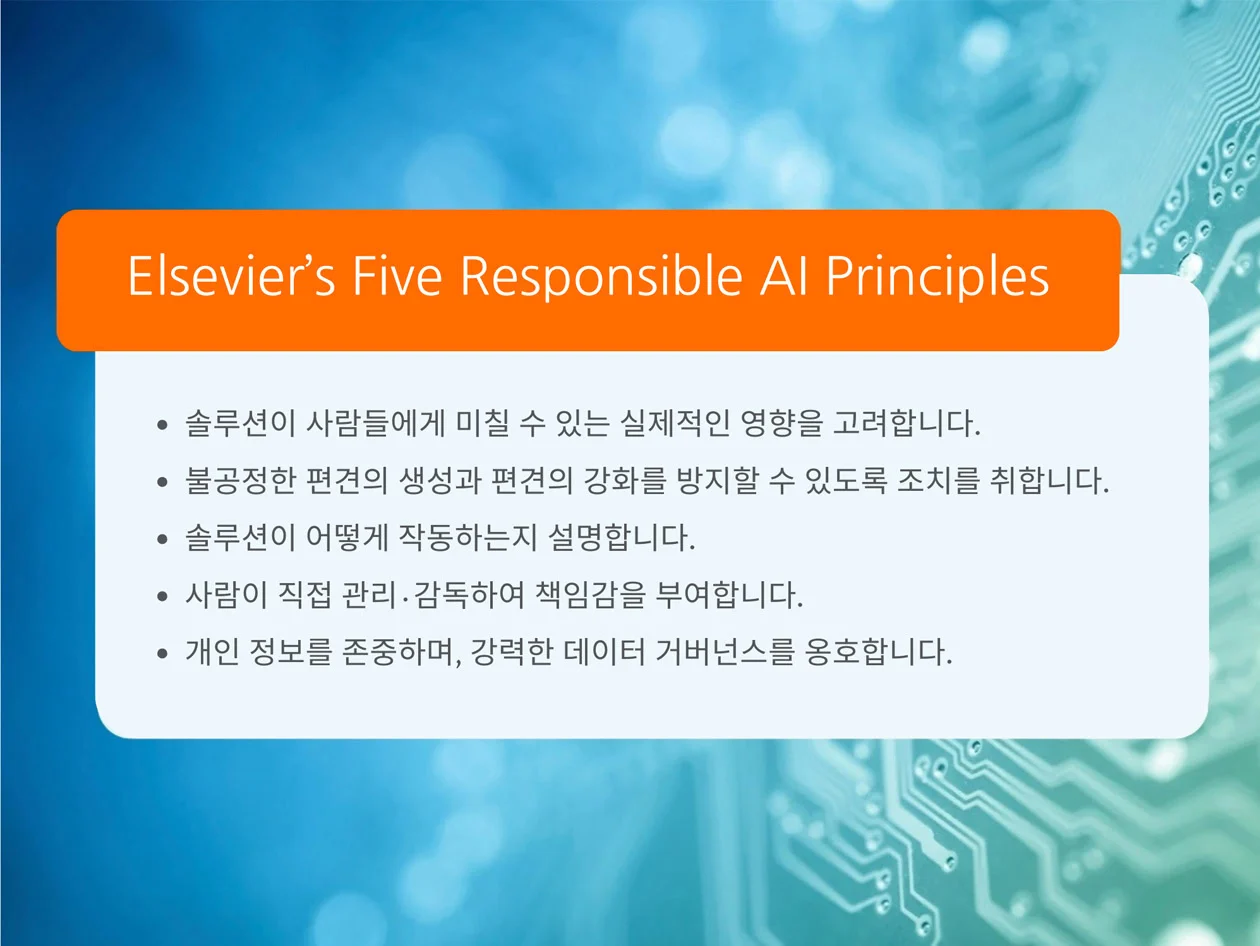 Elsevier's Five Responsible AI Principles