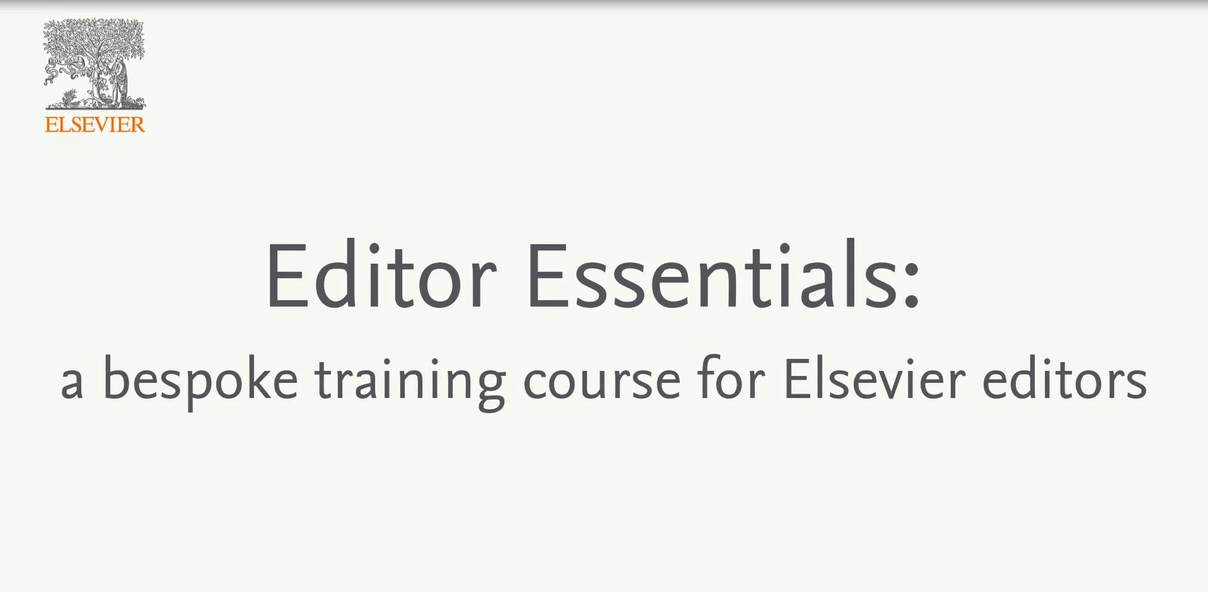 Still of Editor Essentials training course video