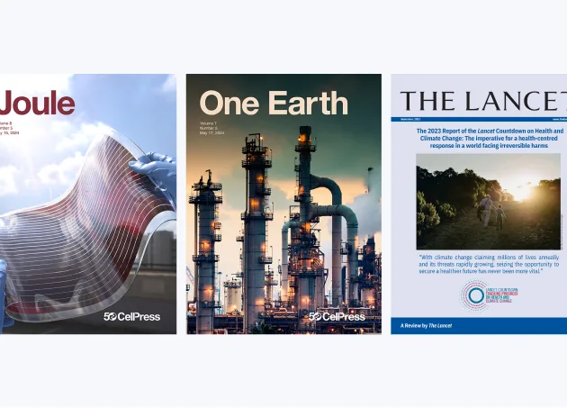 Journal titles: Joule, One Earth and The Lancet