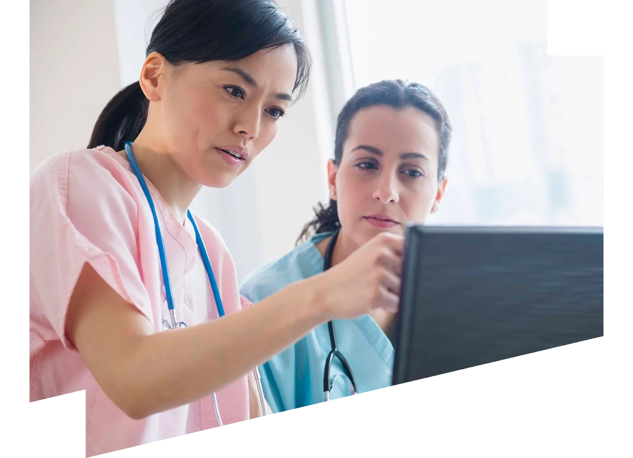 Nurses working together in a hospital