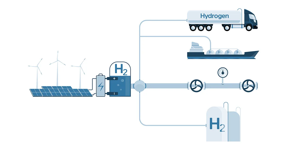 illustration of hydrogen transport